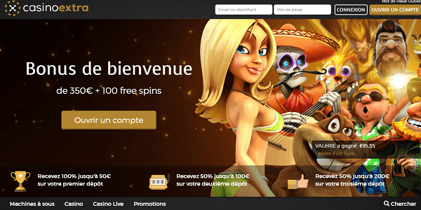 CasinoExtra un casino en ligne et live aimé des français